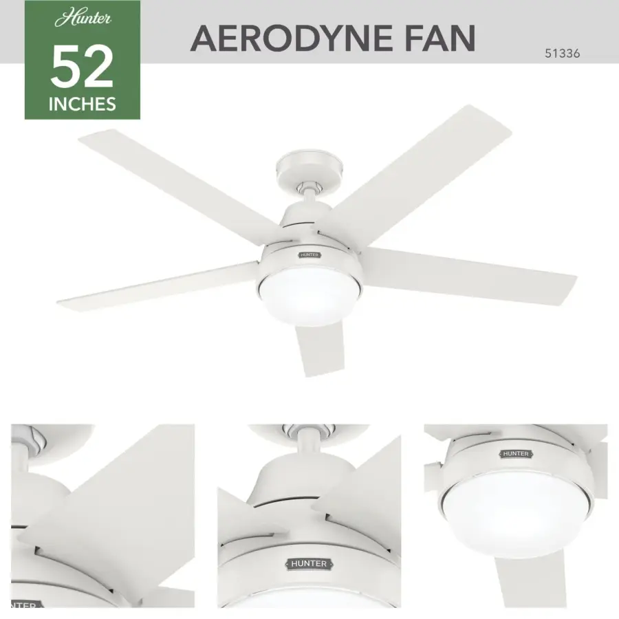 Aerodyne Indoor Smart Fan with LED Light 52 inch with Remote - Image 6