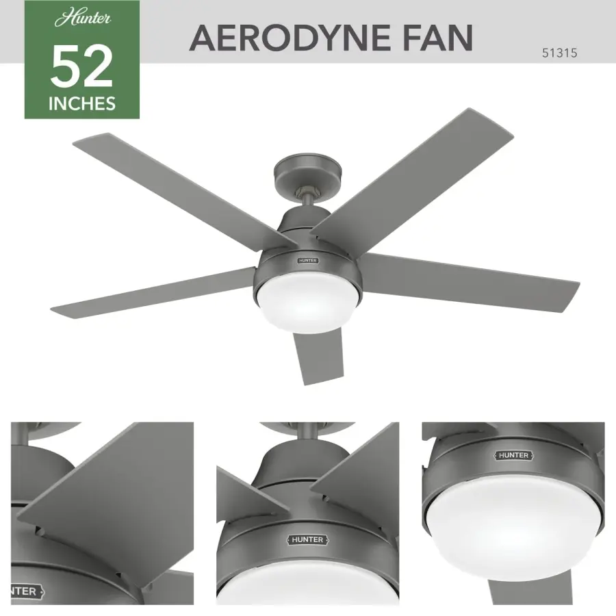 Aerodyne Indoor Smart Fan with LED Light 52 inch with Remote - Image 7