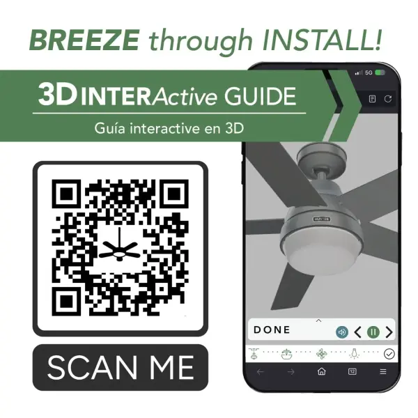 Aerodyne Indoor Smart Fan with LED Light 52 inch with Remote - Image 62