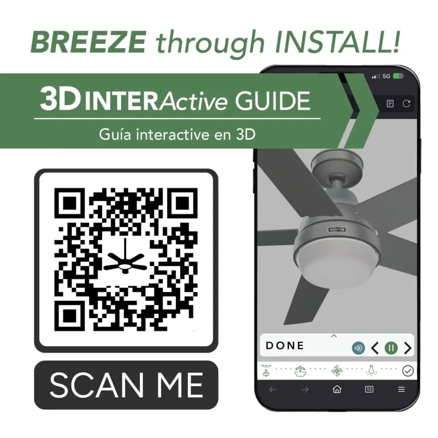 Aerodyne Indoor Smart Fan with LED Light 52 inch with Remote - Image 65