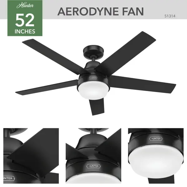 Aerodyne Indoor Smart Fan with LED Light 52 inch with Remote - Image 8