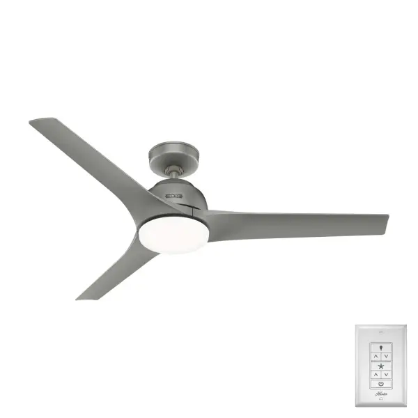 The Gallegos combines contemporary design with exceptional performance. Its WhisperWind motor delivers 3,578 CFM while maintaining quiet operation, and the integrated LED provides energy-efficient illumination.
