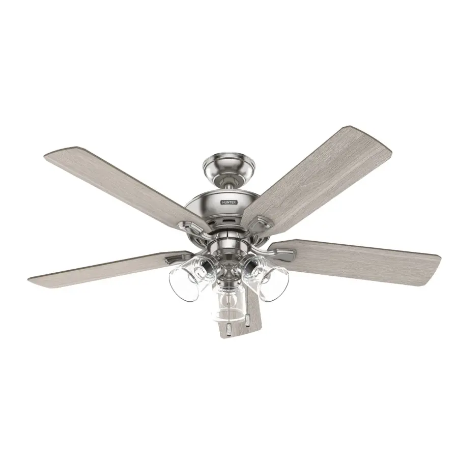 Rosner 52" Ceiling Fan in Brushed Nickel - Image 1