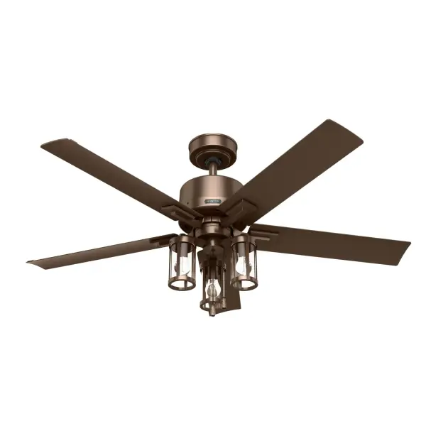 The Lawndale combines transitional elegance with serious performance. Its WhisperWind motor delivers 3,565 CFM of airflow at an impressive 81 CFM/W efficiency, all while operating whisper-quiet. Damp-rated for covered outdoor spaces.