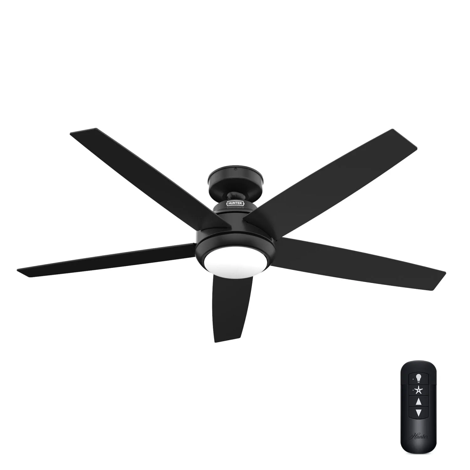Zayden 52" Ceiling Fan with LED Light Kit in Matte Black