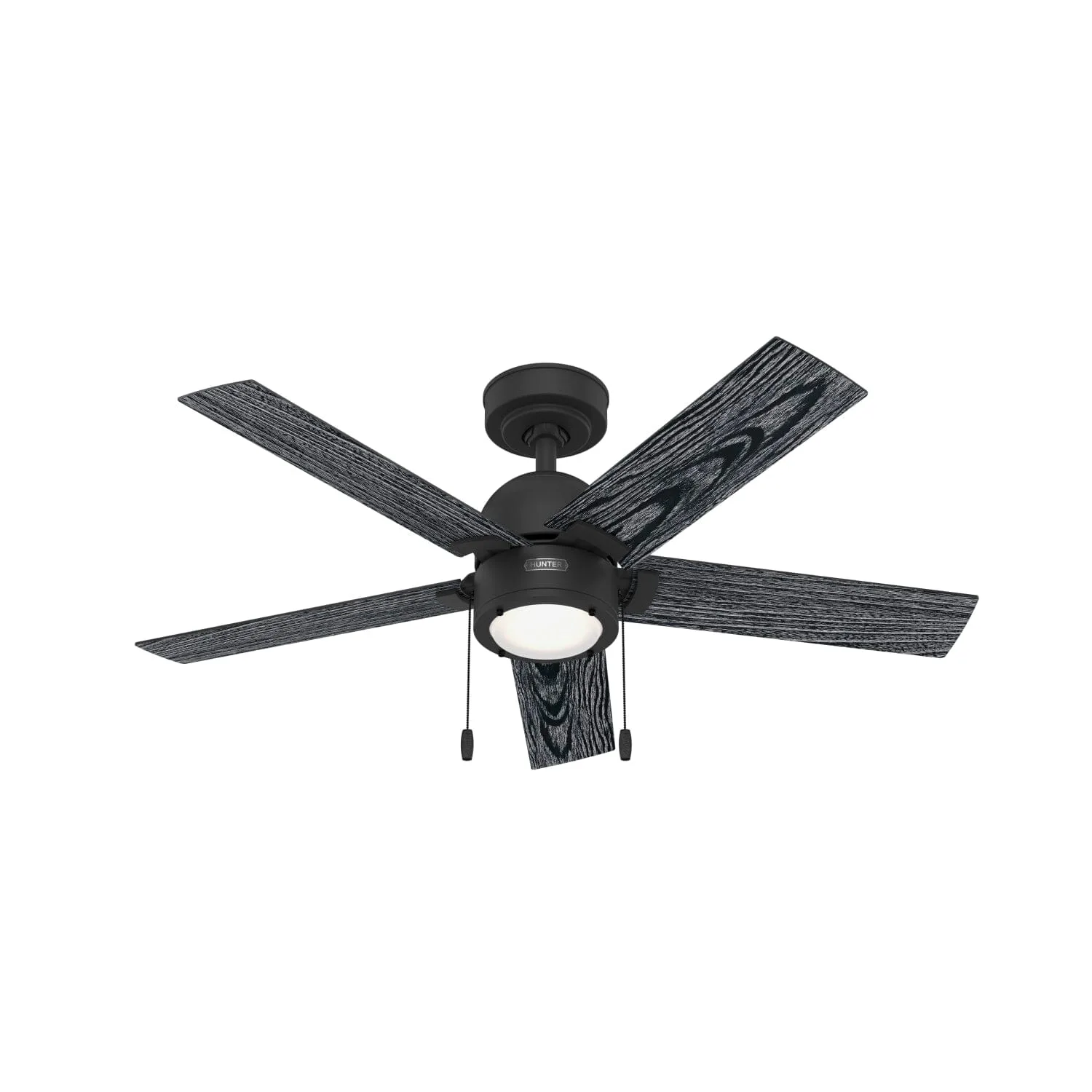 Erling 44" Ceiling Fan with LED Light in Matte Black