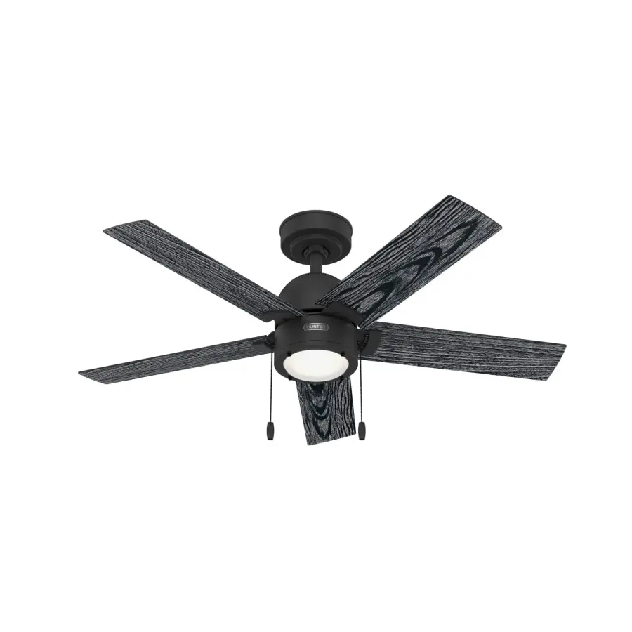 Erling 44" Ceiling Fan with LED Light in Matte Black - Image 1