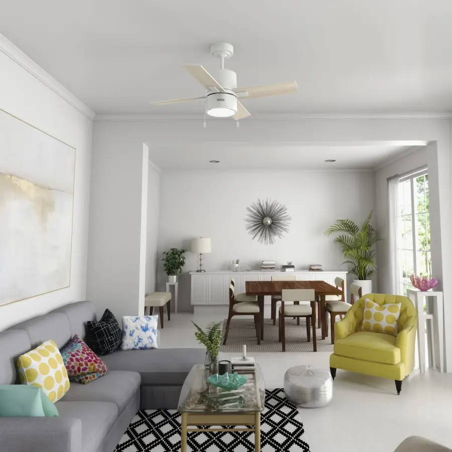 Beck 42" Ceiling Fan with LED Light in Matte Black - Image 11