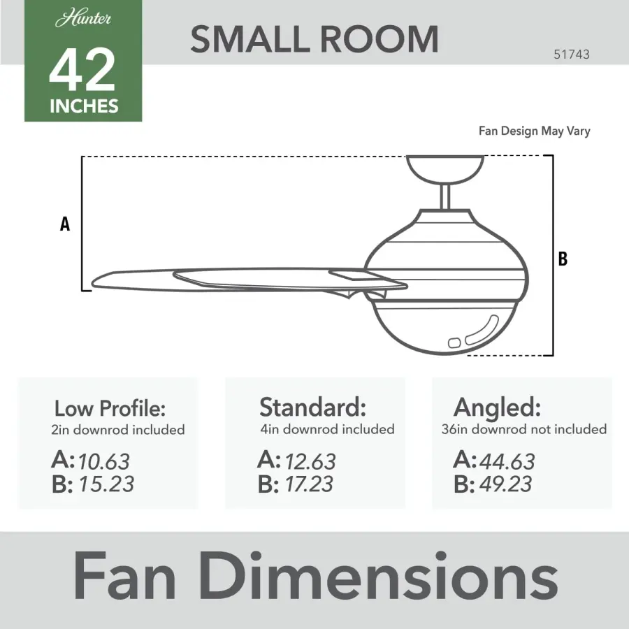 Beck 42" Ceiling Fan with LED Light in Matte Black - Image 23