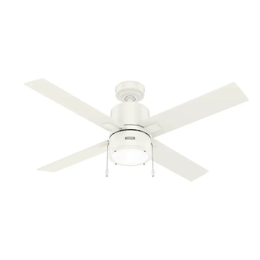 Beck 52" Ceiling Fan with LED Light in Fresh White - Image 1