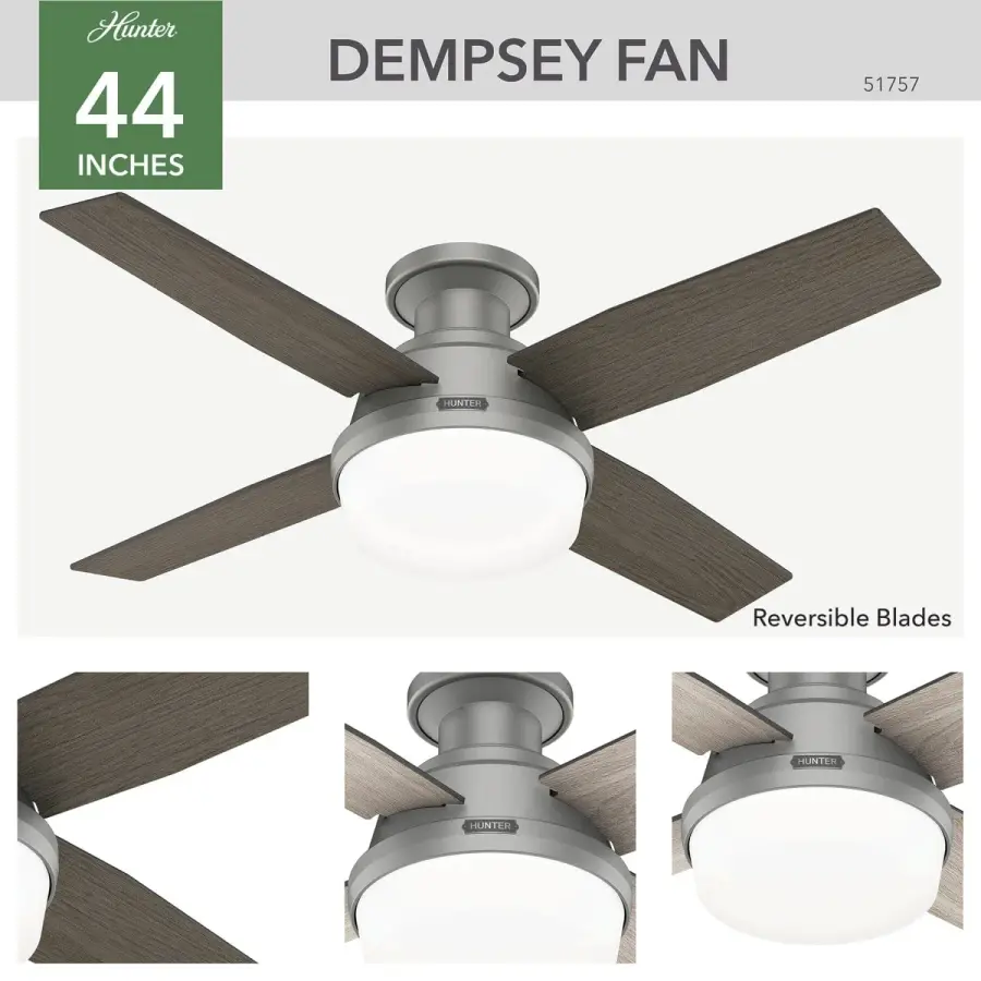 Dempsey Low Profile with Light 44 inch - Image 13