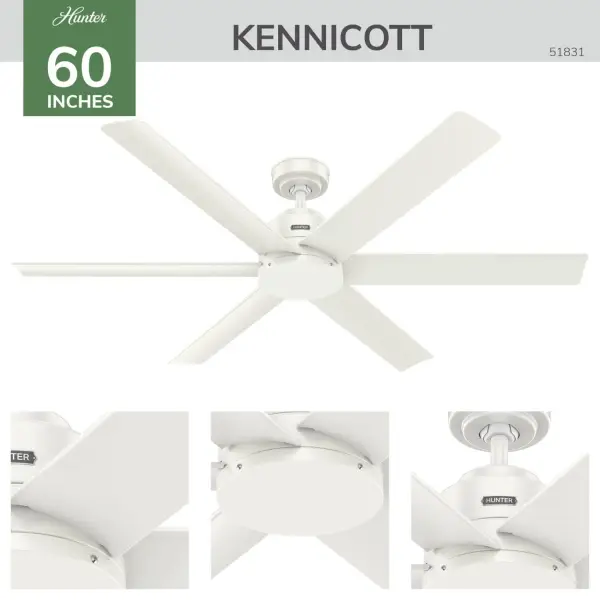Kennicott 60" Ceiling Fan in Fresh White - Image 5