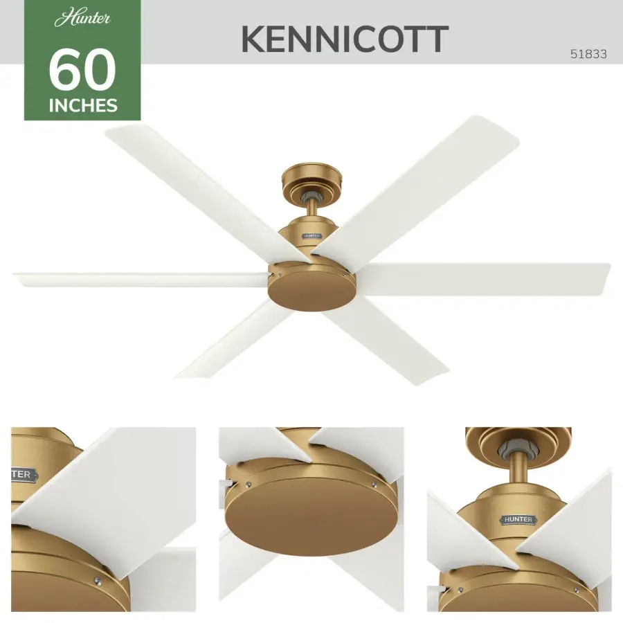 Kennicott 60" Ceiling Fan in Fresh White - Image 6