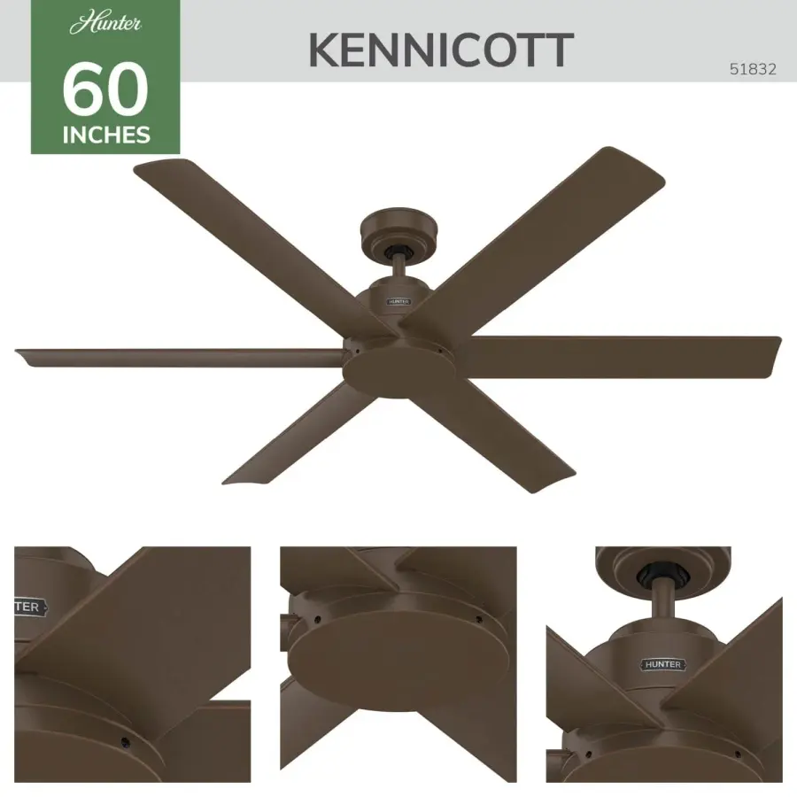 Kennicott 60" Ceiling Fan in Fresh White - Image 7