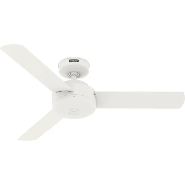 The Presto modern ceiling fan's simple design makes a big impact. Finish off your room's design with soft lines and classic finishes. Scandinavian or modern industrial the Presto adds magic to any space. Built with our SureSpeed® Guarantee, the Presto adds optimized, high-speed cooling to your living rooms, bedrooms, and home offices. Built with our SureSpeed® Guarantee to deliver faster airflow you can feel Installation made easy with Hunter's 3D InterActive Guide. Rated for indoor use only No light kit or bulbs included AIRFLOW YOU FEEL: Built with our SureSpeed® Guarantee to deliver over 33% higher air velocity than leading competitors* while maintaining quiet, wobble-free performance. DIGITAL MANUAL: Installation made easy with Hunter's 3D InterActive Guide—just scan the QR code for quick setup. EASY CONTROL FUNCTION: Use the control to adjust the fan speed. WHISPER-QUIET MOTOR: 3-speed, WhisperWind® reversible motor for optimal performance in summer and winter. SMALL ROOM FAN: Ideal size for home offices, laundry rooms, and bedrooms. STANDARD PROFILE MOUNTING: 2 inch downrod included. 140 YEARS OF QUALITY: Cutting-edge technology, American engineered, and ETL/UL tested for the highest safety standards — All backed by a limited lifetime motor warranty for peace of mind. COMPATIBLE ACCESSORIES: Works with Hunter and Casablanca accessories, not including Hunter Original® accessories WARRANTY: Limited Lifetime Motor Warranty backed by the only company with over 140 years in the fan business *Based on testing conducted January 2023 comparing the average high-speed airflow velocity of Hunter SureSpeed ceiling fans and the best-selling online models for leading competitors. - alternate view