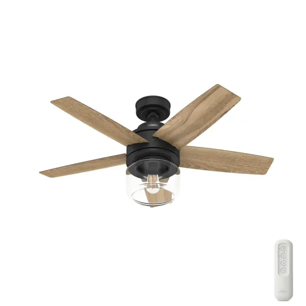 Margo 44" Ceiling Fan with Light in Matte Black - Image 1