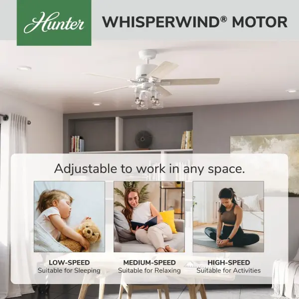 Techne Indoor Smart Fan with 4 Lights 52 inch with Remote - Image 59