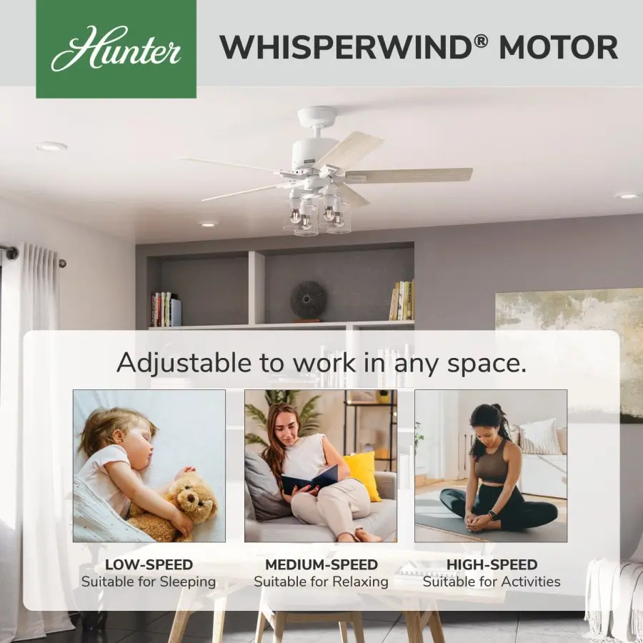 Techne Indoor Smart Fan with 4 Lights 52 inch with Remote - Image 59