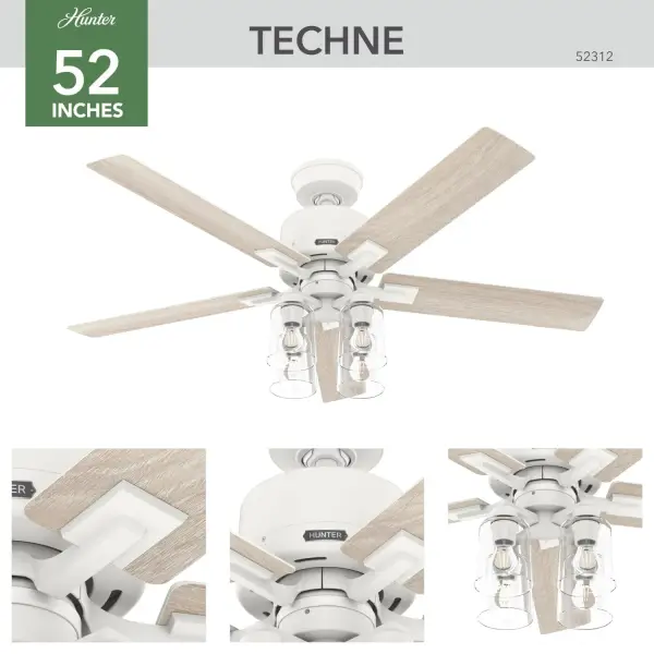 Techne Indoor Smart Fan with 4 Lights 52 inch with Remote - Image 7