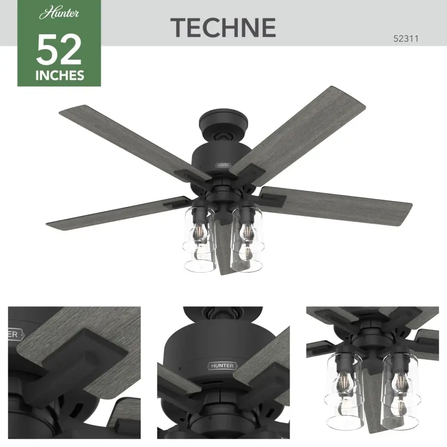 Techne Indoor Smart Fan with 4 Lights 52 inch with Remote - Image 8