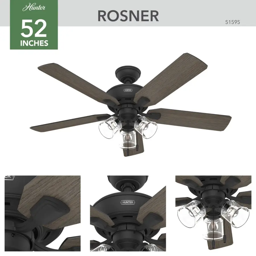 Rosner with 3 Lights 52 inch - Image 5
