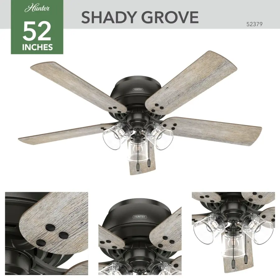 Shady Grove Low Profile with 3 Lights 52 inch - Image 7