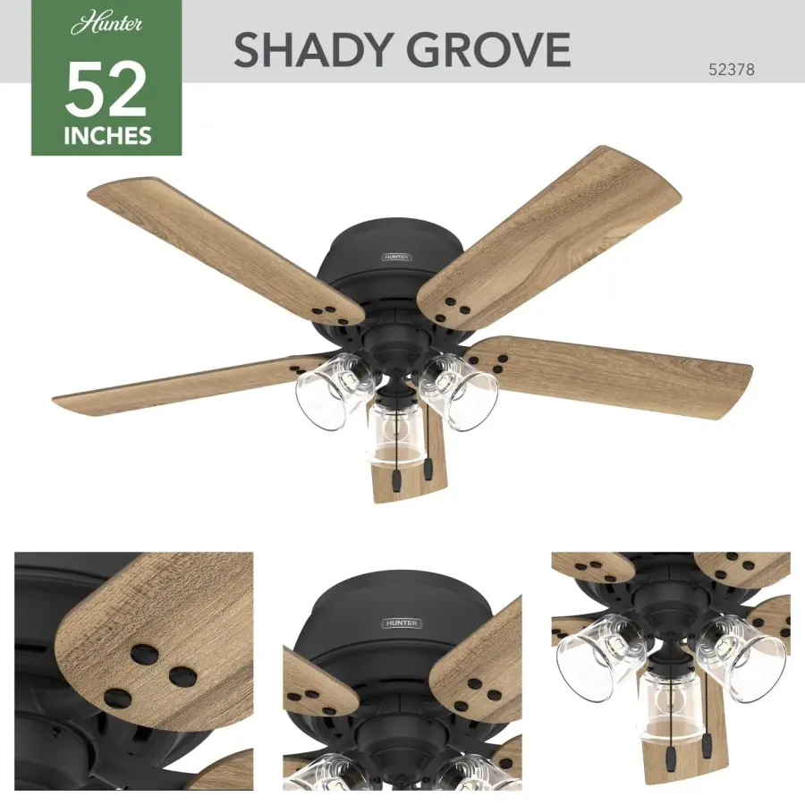Shady Grove Low Profile with 3 Lights 52 inch - Image 9