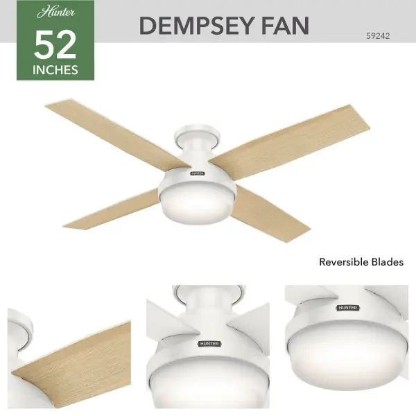 Dempsey Low Profile with Light 52 inch - Image 13