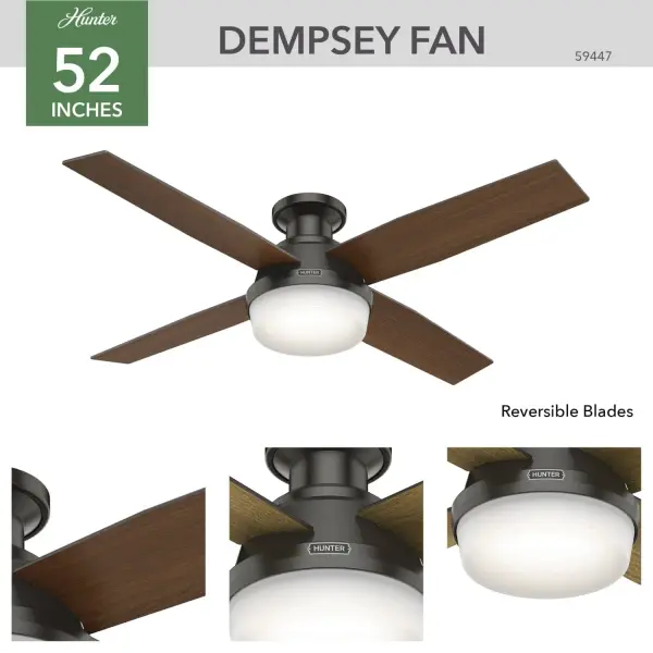 Dempsey Low Profile with Light 52 inch - Image 15