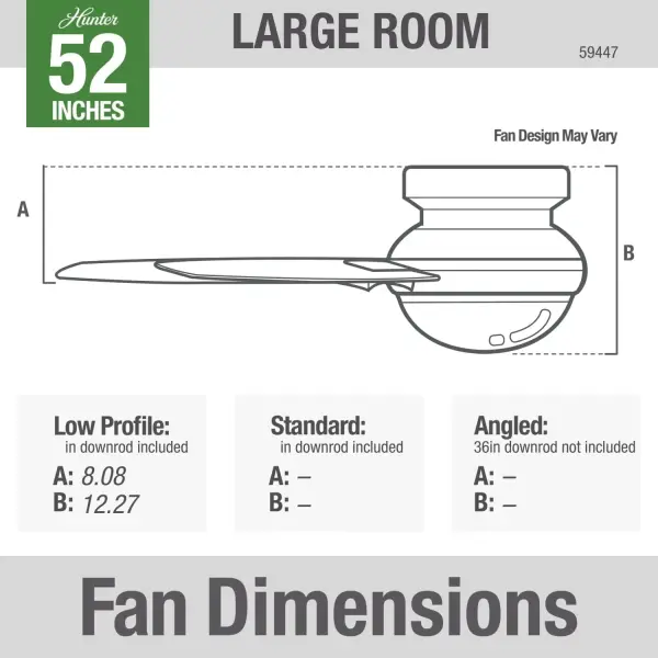 Dempsey Low Profile with Light 52 inch - Image 46