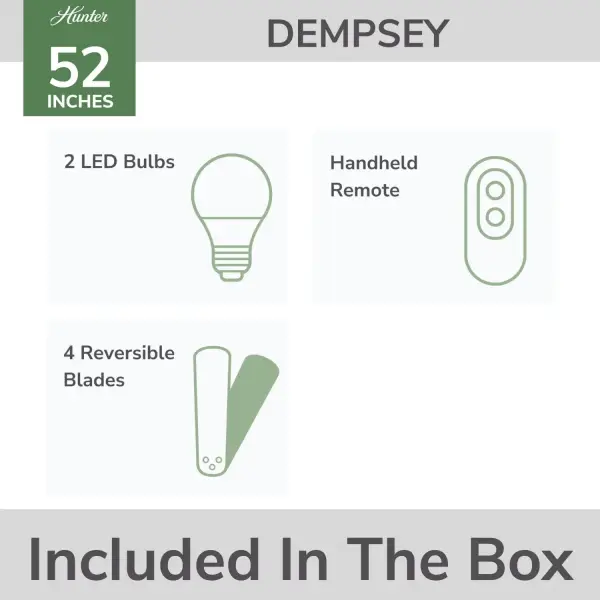 Dempsey Low Profile with Light 52 inch - Image 50