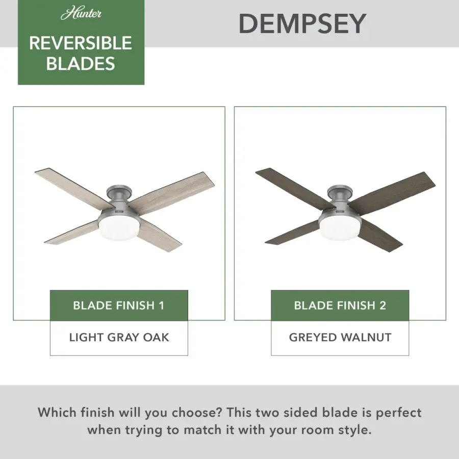 Dempsey Low Profile with Light 52 inch - Image 90