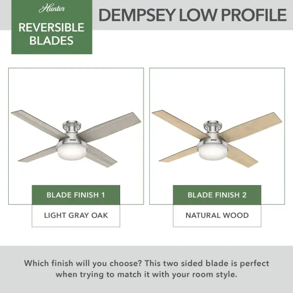 Dempsey Low Profile with Light 52 inch - Image 92