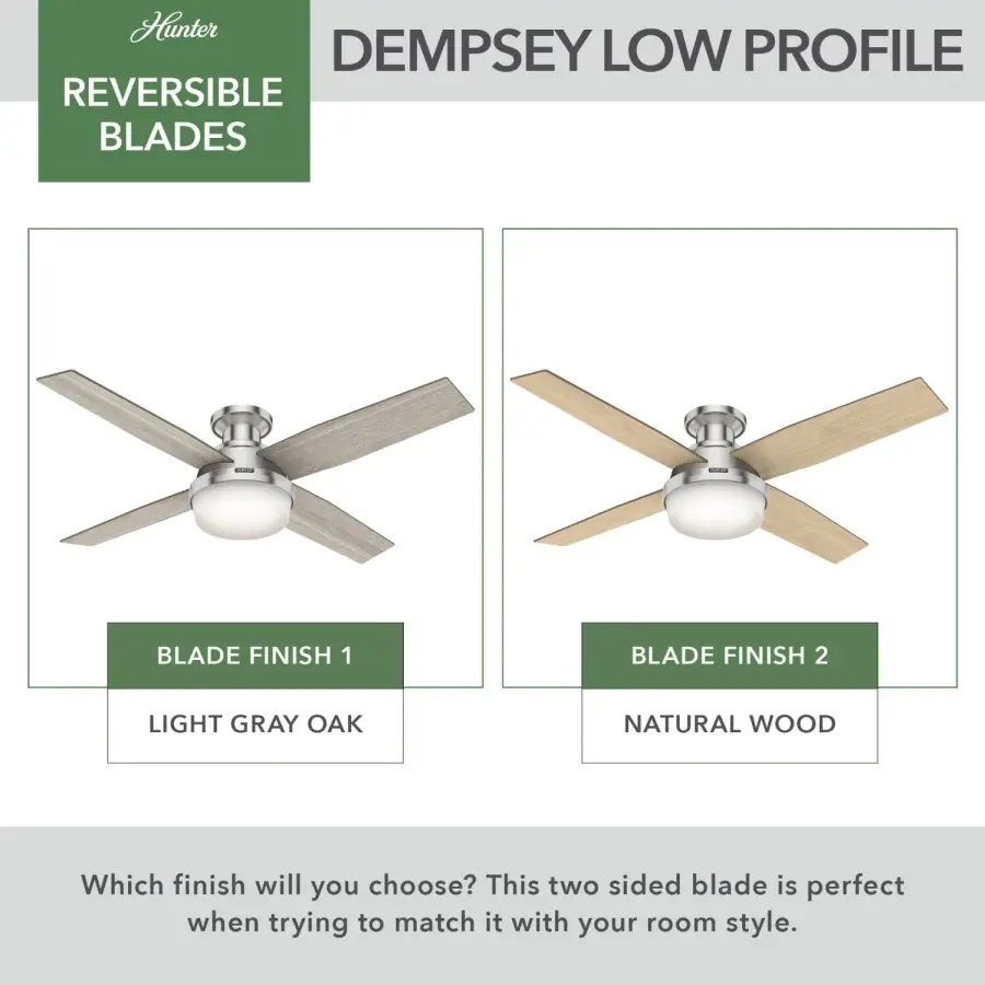 Dempsey Low Profile with Light 52 inch - Image 92