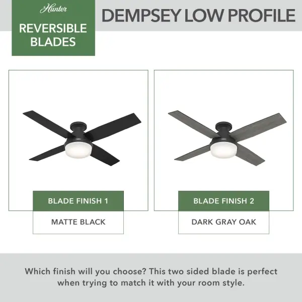 Dempsey Low Profile with Light 52 inch - Image 93