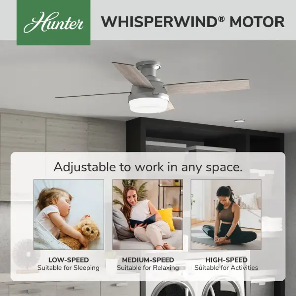 Dempsey Low Profile with Light 52 inch - Image 94