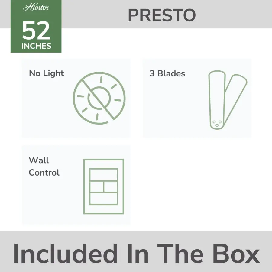 Presto Low Profile 52 inch - Image 33