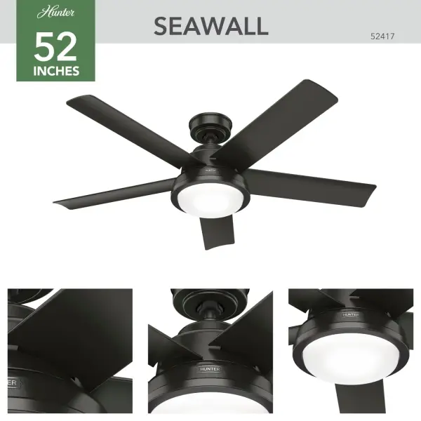 Seawall Outdoor WeatherMax with LED Light 52 inch with remote - Image 3