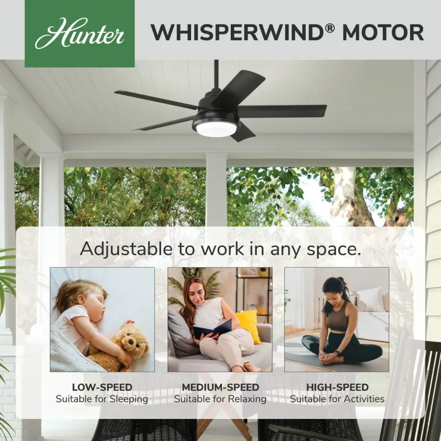 Seawall Outdoor WeatherMax with LED Light 52 inch with remote - Image 34