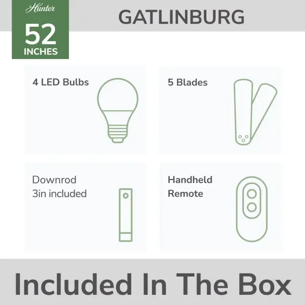 Gatlinburg with 4 Lights 52inch - Image 21