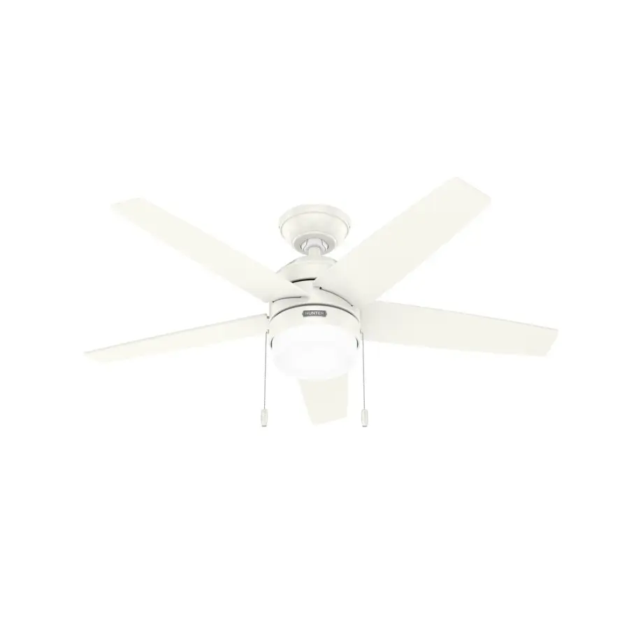 Bardot 44" Ceiling Fan with LED Light Kit in Fresh White - Image 1