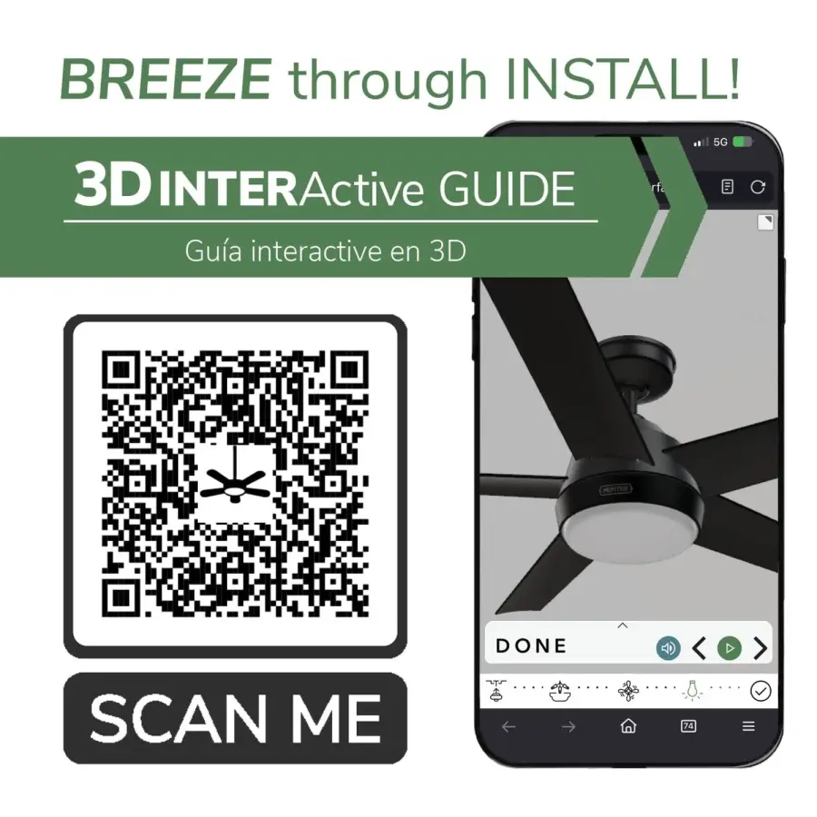 Skyflow Outdoor with LED Light 52 inch - Image 65