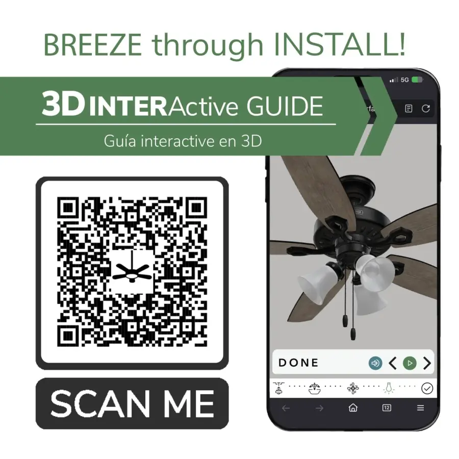 Builder ENERGY STAR DC with Light 52 inch - Image 39