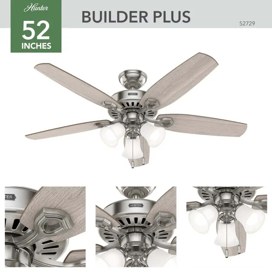 Builder ENERGY STAR DC with Light 52 inch - Image 5