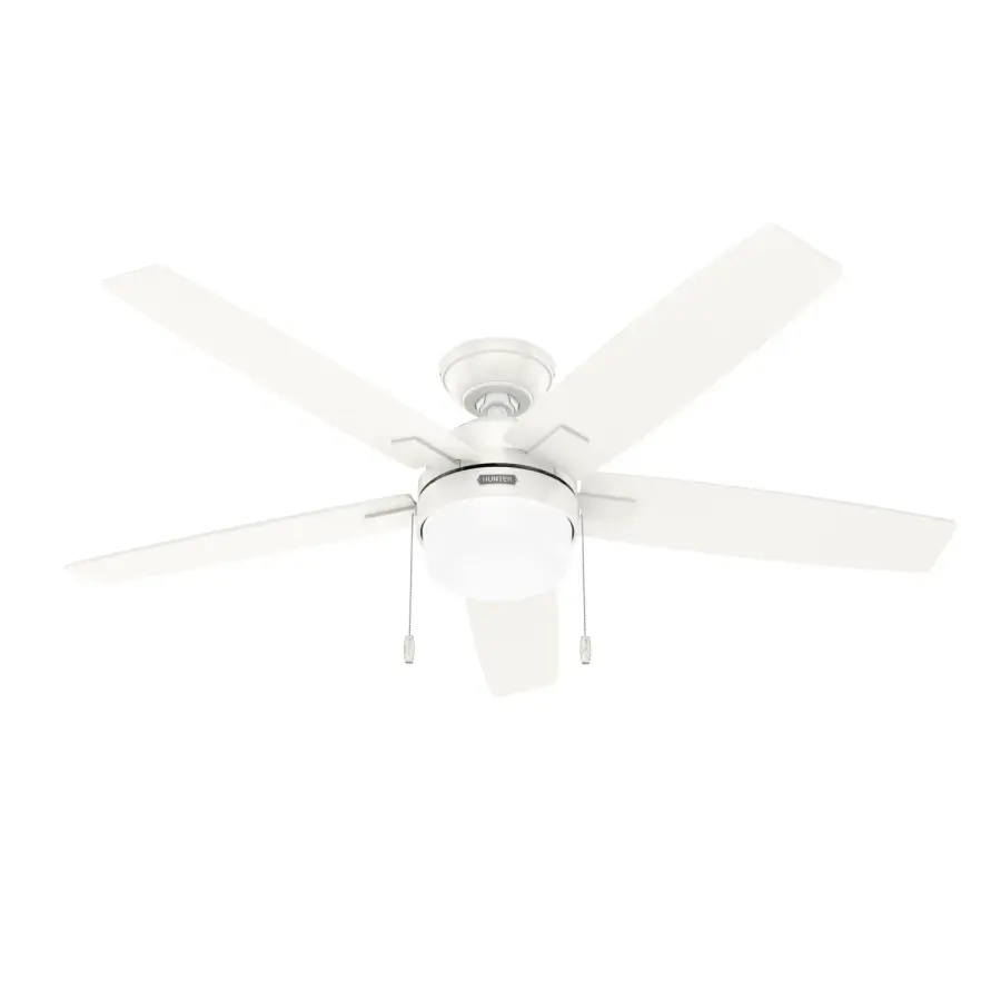 Anisten 52" Ceiling Fan with Light in Fresh White - Image 1