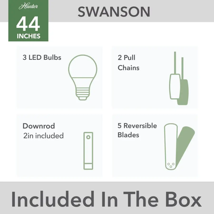 Swanson 44" Ceiling Fan in Matte Silver - Image 28