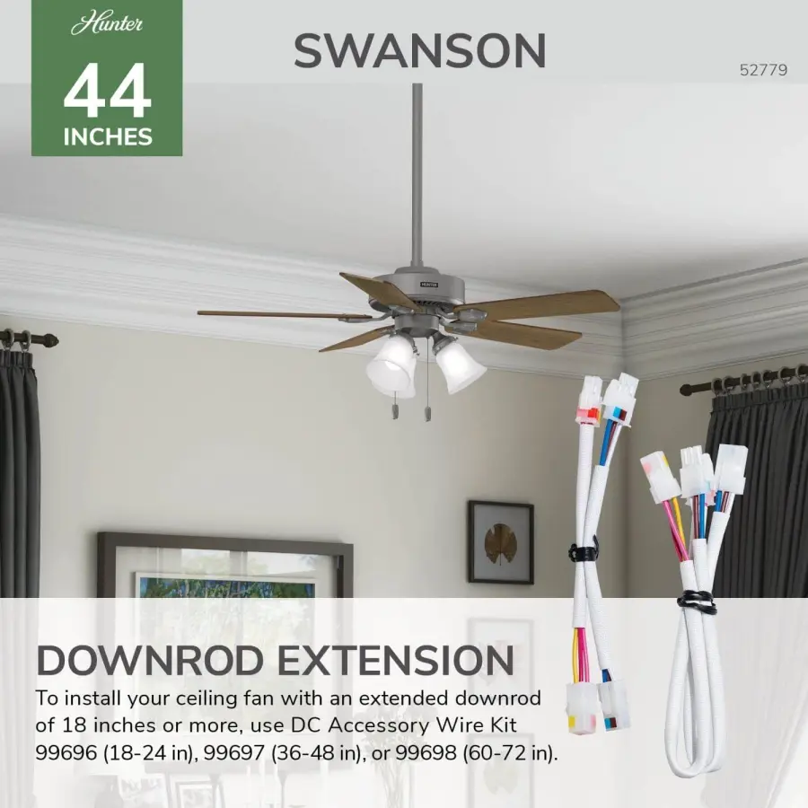 Swanson 44" Ceiling Fan in Matte Silver - Image 55
