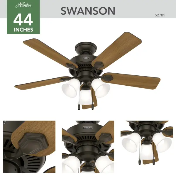 Swanson 44" Ceiling Fan in Matte Silver - Image 7