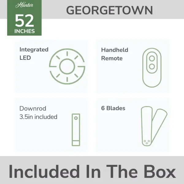 Georgetown Indoor HunterExpress with LED Light 52 inch with remote - Image 31