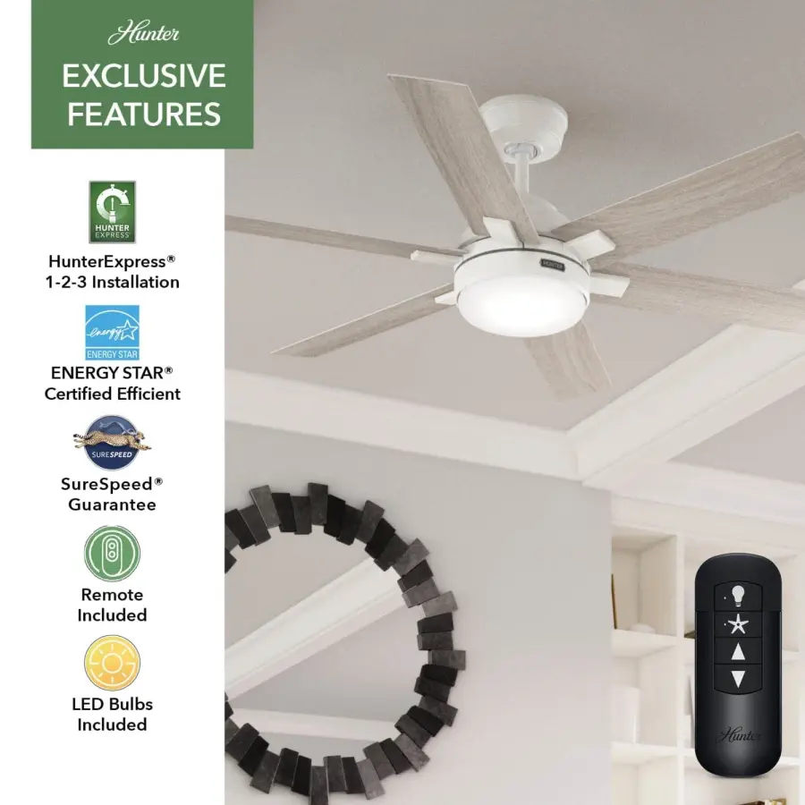 Georgetown Indoor HunterExpress with LED Light 52 inch with remote - Image 55